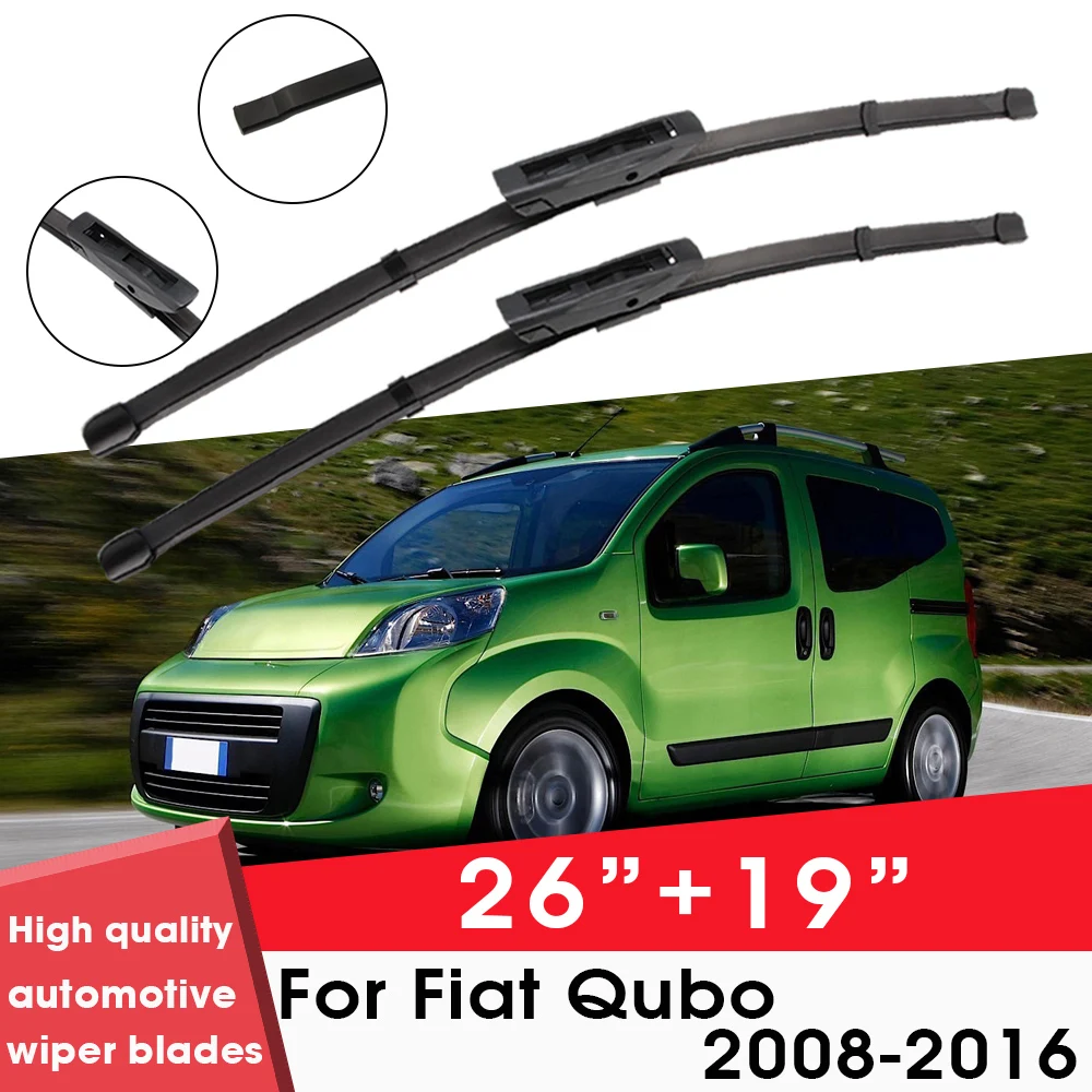 

Автомобильные щетки стеклоочистителя для Fiat Qubo 2008-2016 26 "+ 19" Лобовое стекло чистая естественная резиновая Автомобильная салфетки и аксессуары
