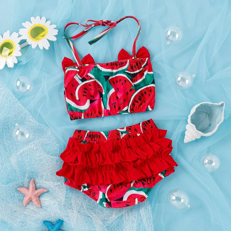 Sunny Days are Here: Dress Your Little One in the Cutest Watermelon and Pineapple Print Swimsuit Set 1-5 Years