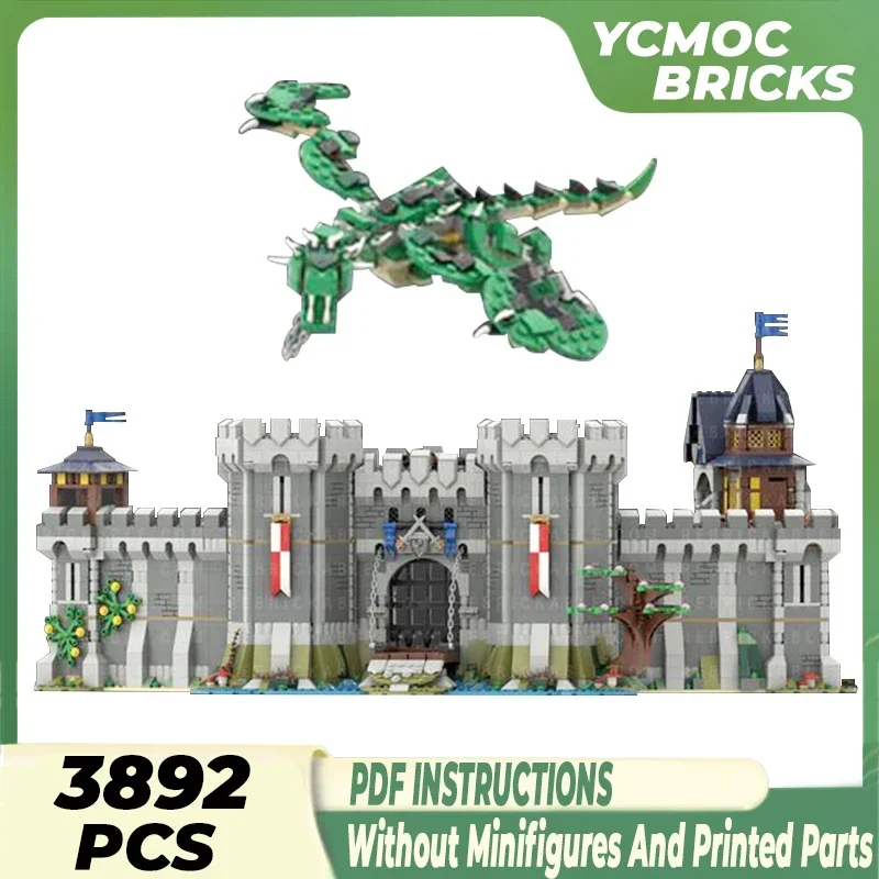 Bloques técnicos Moc Castillo modelo guardianes castillo de fortaleza bloques de construcción modulares juguetes de regalo para niños DIY juegos de montaje