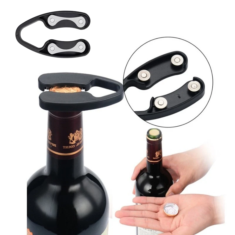 

Ergonomic Design Bottle Foil Cutter Bottle Cap Paper Cutter Black/Silver Bottle Foil Remover Handheld Wine Openers
