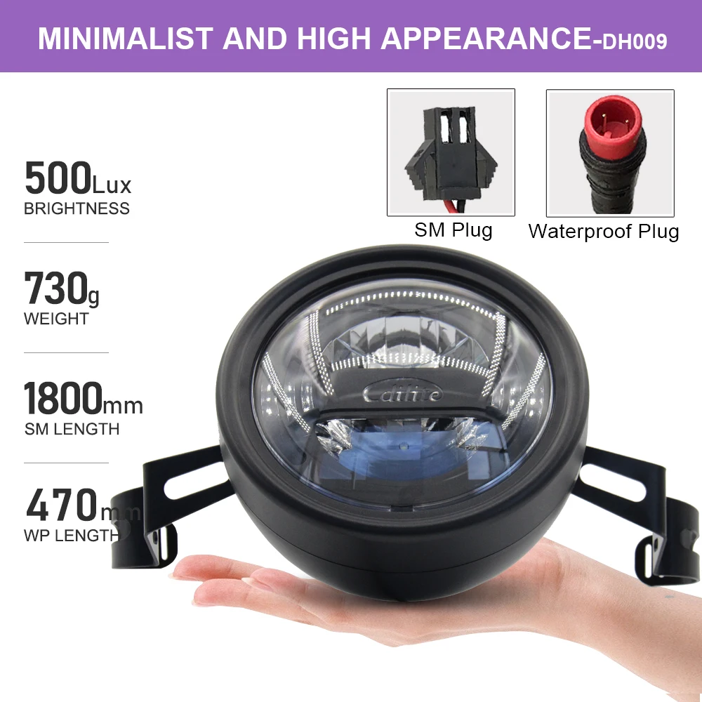 Bicycle Lights Headlight Front Light 2pin SM Waterproof Plug Cycling Accessories