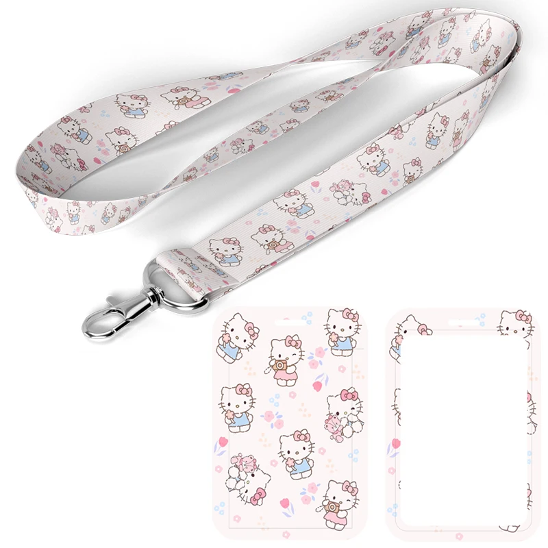 B2893 أنيمي القط لطيف الرقبة حزام سلسلة مفاتيح قصيرة شريط لتعليق الهاتف المحمول ID شارة حامل حبل مفتاح سلسلة Keyrings اكسسوارات حزام #5