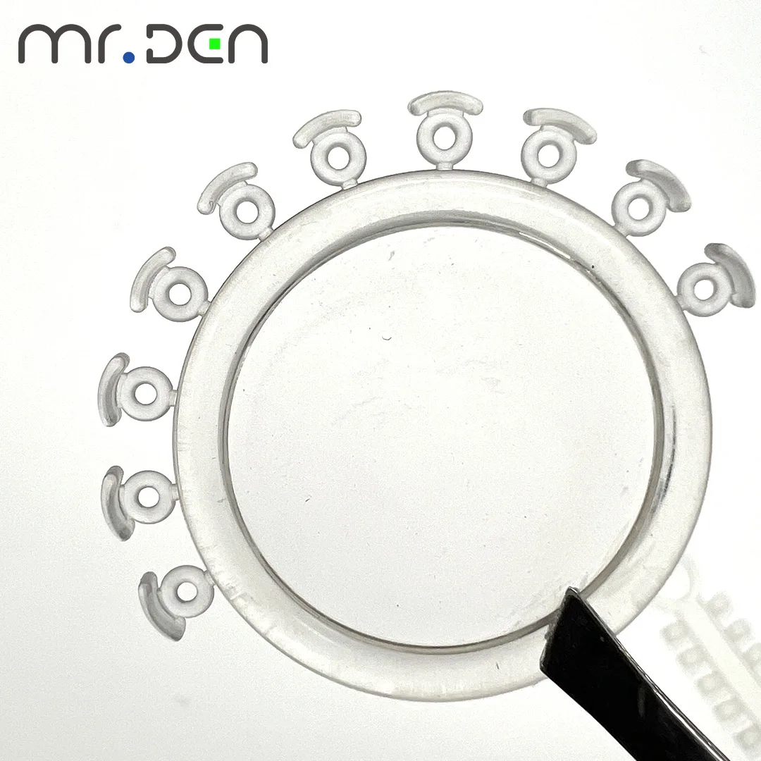 MR DEN Orthodontic Elastic Ligature Ties Round Ties for Braces Rubber Band Elastic O Ring Gray Transparent