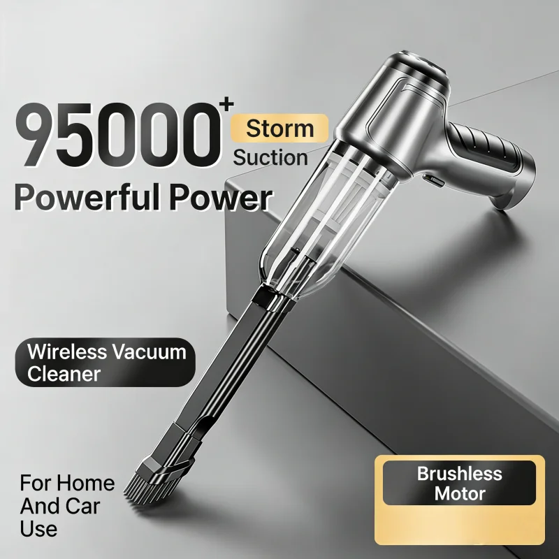 

Car Vacuum Cleaner Strong Suction Cleaning Mini Machine Wireless Portable Handhled Blower Machine Air Duster Car Accessories