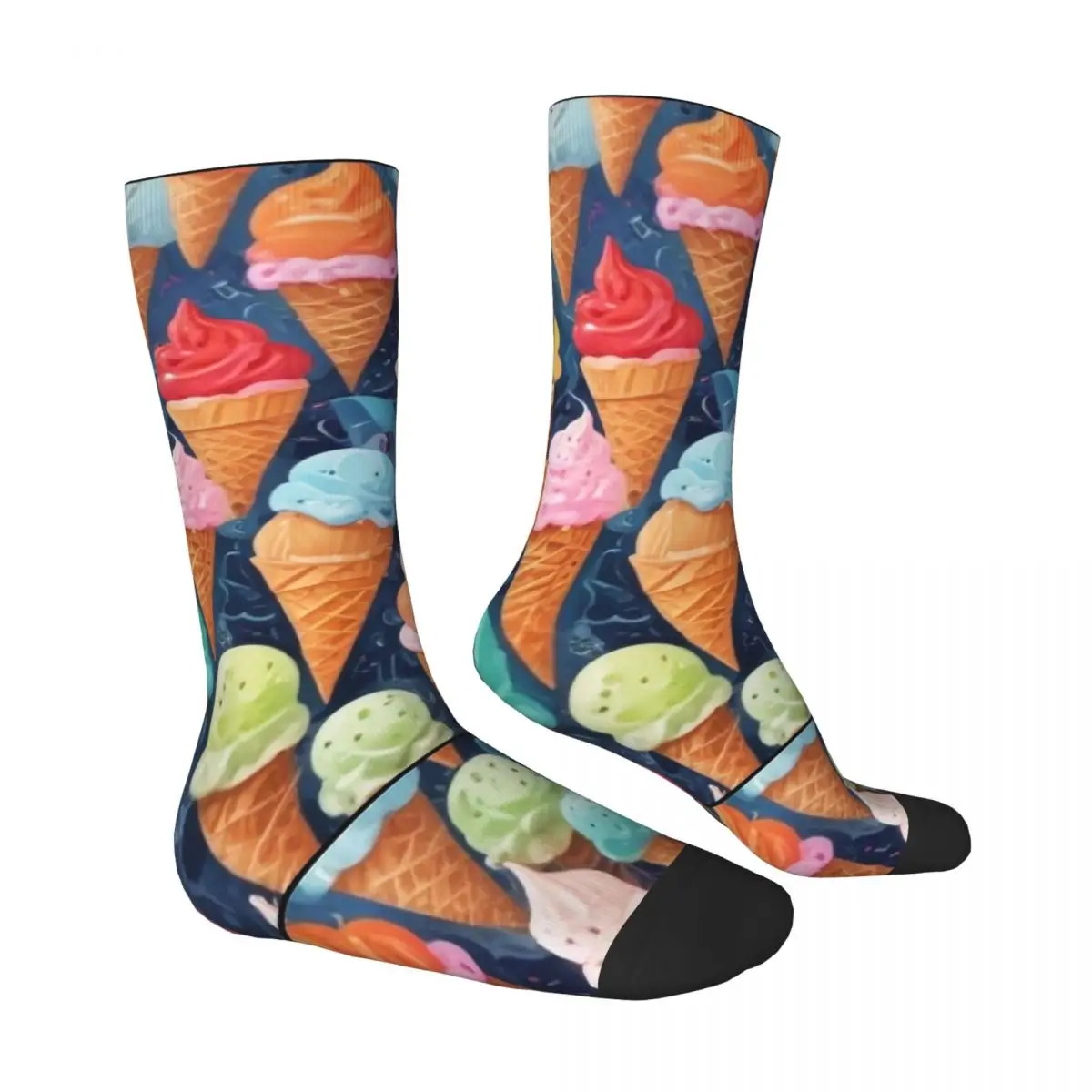 Ice Cream Socks Leisure Stockings Winter Anti-Slip Men Socks Medium Soft Printed Outdoor Sports Socks