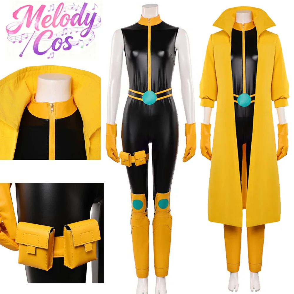 

Jubilee Cosplay Costume 2026 X Movie 97 Roleplay Adult Women Jumpsuits Coat Gloves Belt Outfits Halloween Carnival Party Suit