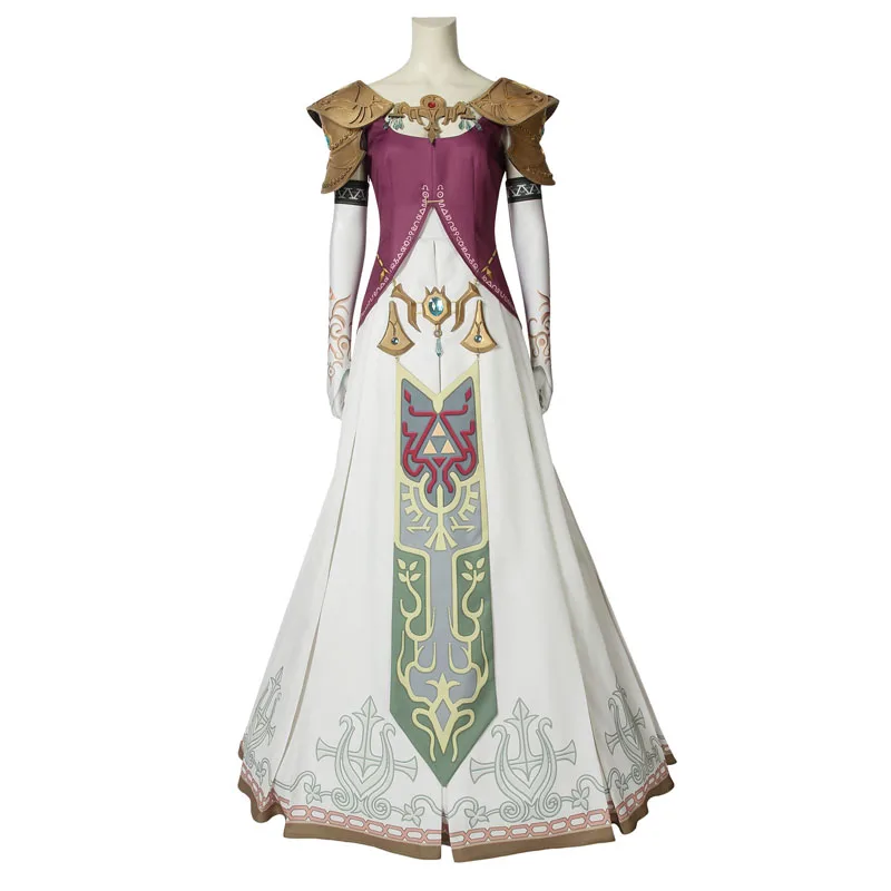 Game Zelda Princess Cosplay Costume Adult Women Party Dress With Props Halloween Masquerade Role-playing Ball Gown