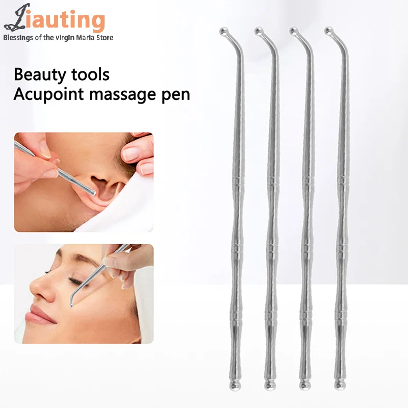 Stylo d'acupuncture manuel à Double tête en acier inoxydable, masseur de Point de déclenchement, outil de Massage des tissus profonds pour soulager la douleur méridienne corporelle