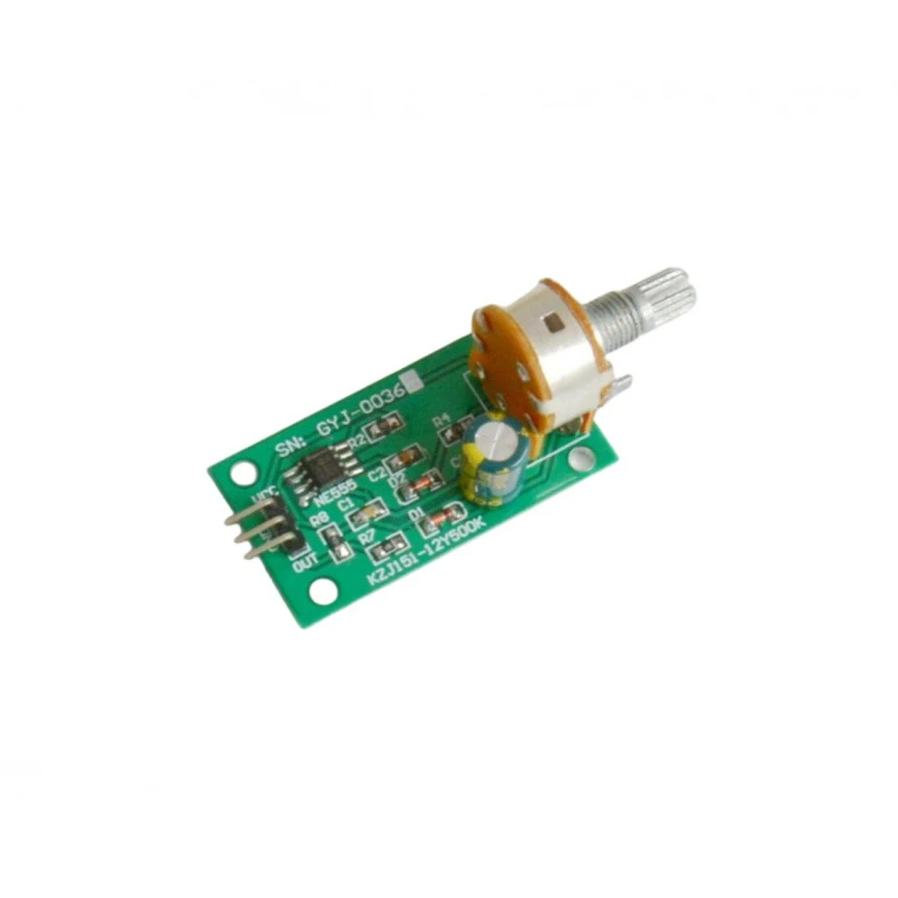 NE555 PWM Signal Generator Module DC5-12V Adjustable Duty Cycle 20-100% 10KHz PWM Output 0-125mA Motor Speed Control Module