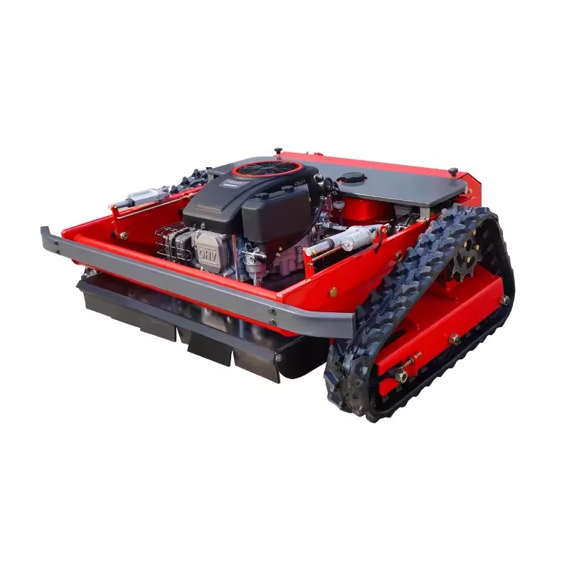 Customized Electric-start Remote Control Lawn Mower Mini Robot Lawn Mower With Snow Plow Attachments