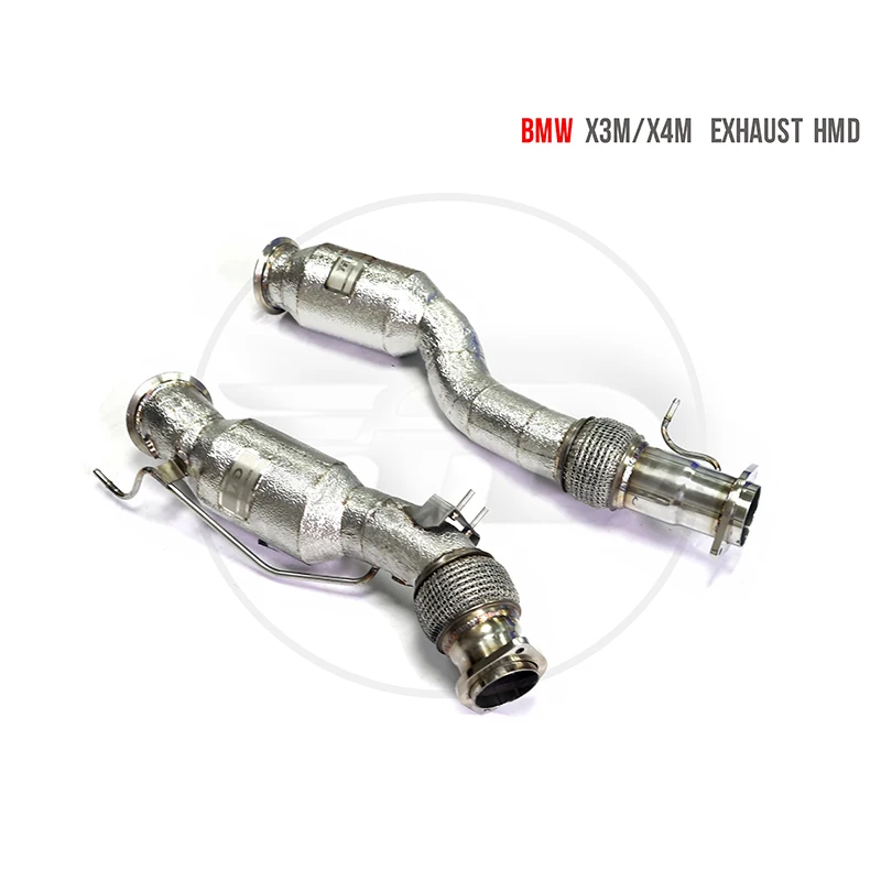 HMD Exhaust Manifold Downpipe For BMW X3M X4M  Car Accessories With Catalytic Converter Header Without cat pipe