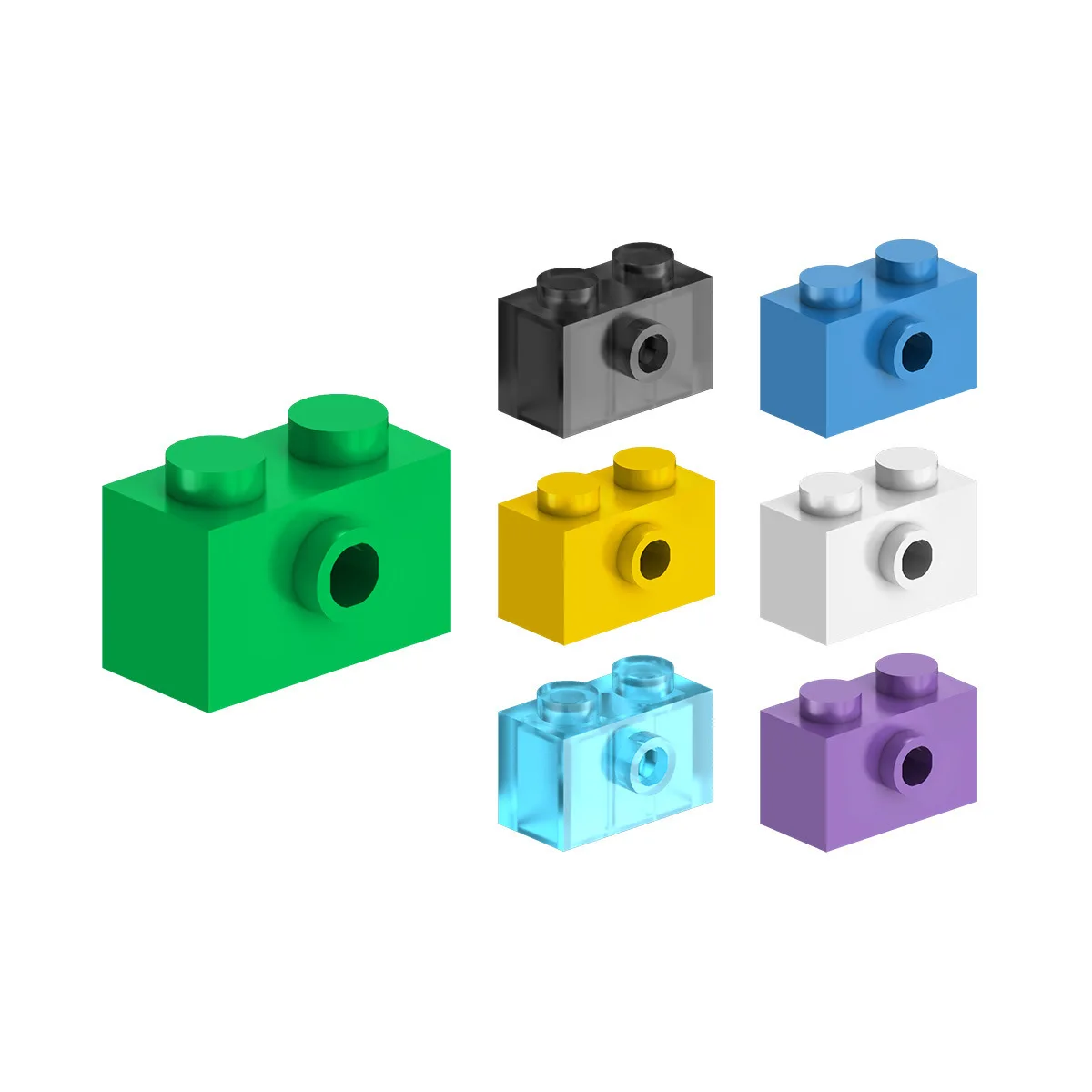 Small Particle Building Blocks Assembled High 2-hole with 1-hole Building Block Parts Wholesale 90466 Compatible with Lego 86876