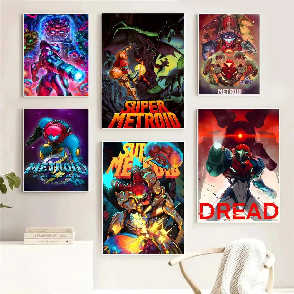 Metroid Prime Anime Poster Bedroom living room study & beyond self adhesive decor + perfect gift view 4