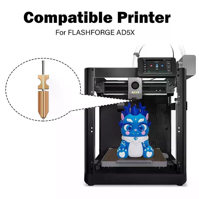 

For Flashforge AD5X Nozzle Upgrade Detachable 0.25 0.4 0.6 0.8mm For Flashforge AD5X Hotend Extruder Quick Release Heater Block