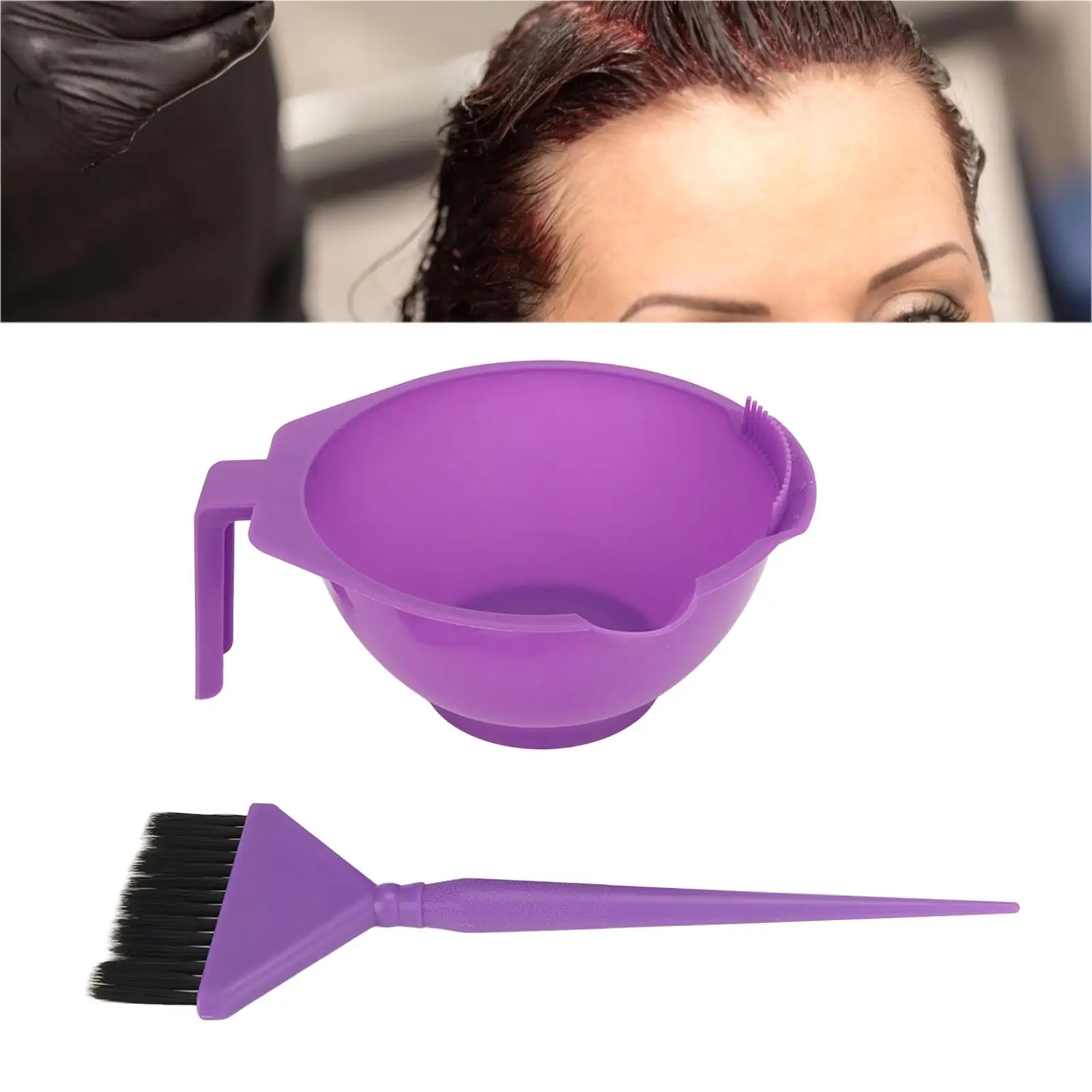 For for home Hair Coloring Kit: Dye Brush Bowl Set, ABS Nylon, Elastic Flake Design