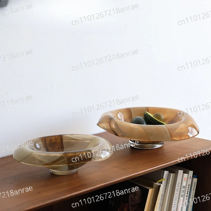 

Fruit plate light luxury high-end living room coffee table household exquisite high value artistic sense ornament medium