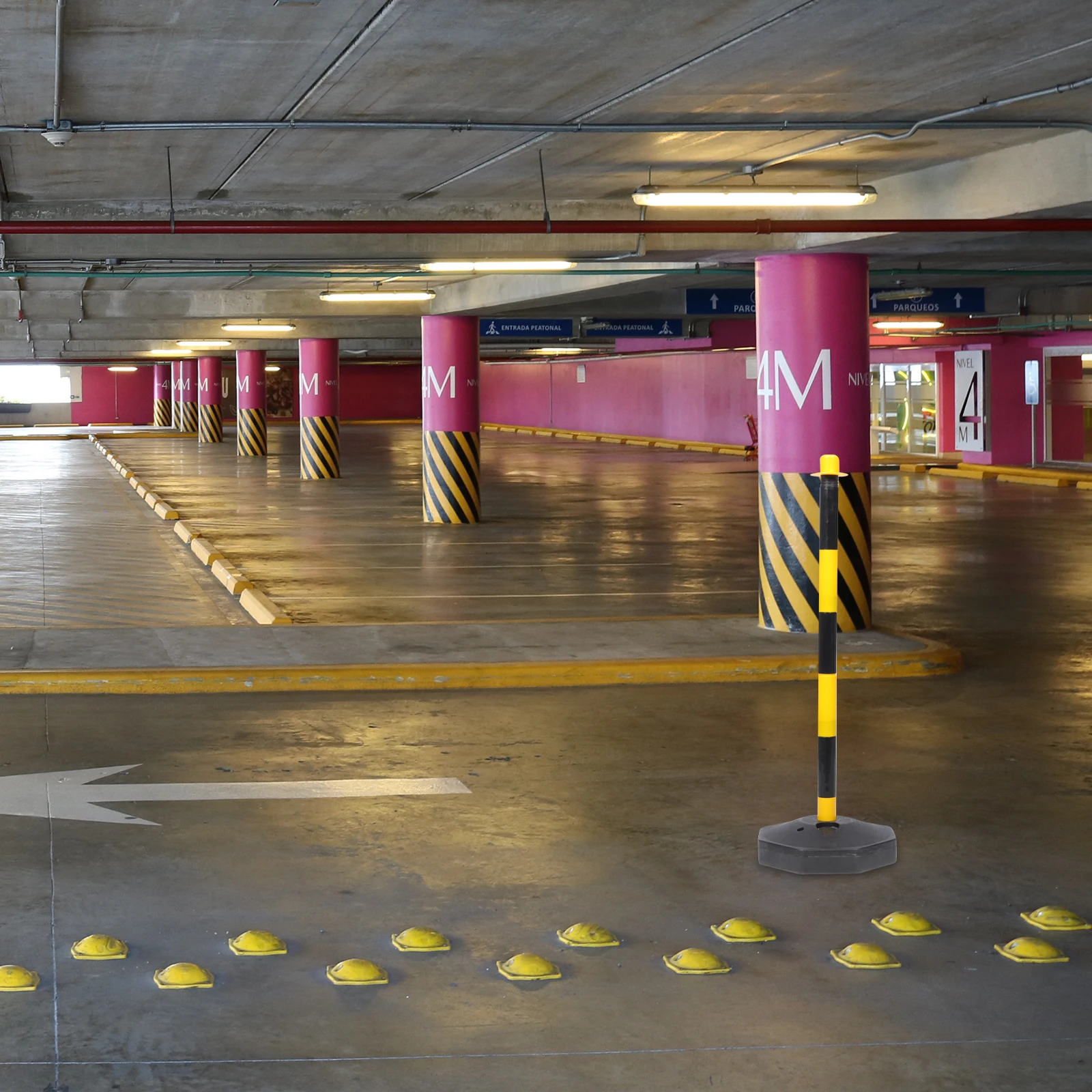 

1pcs Crash Column Plastic Post for Traffic Facility Crowd Control Stable Reliable Warning barricade Elastic Column Isolation