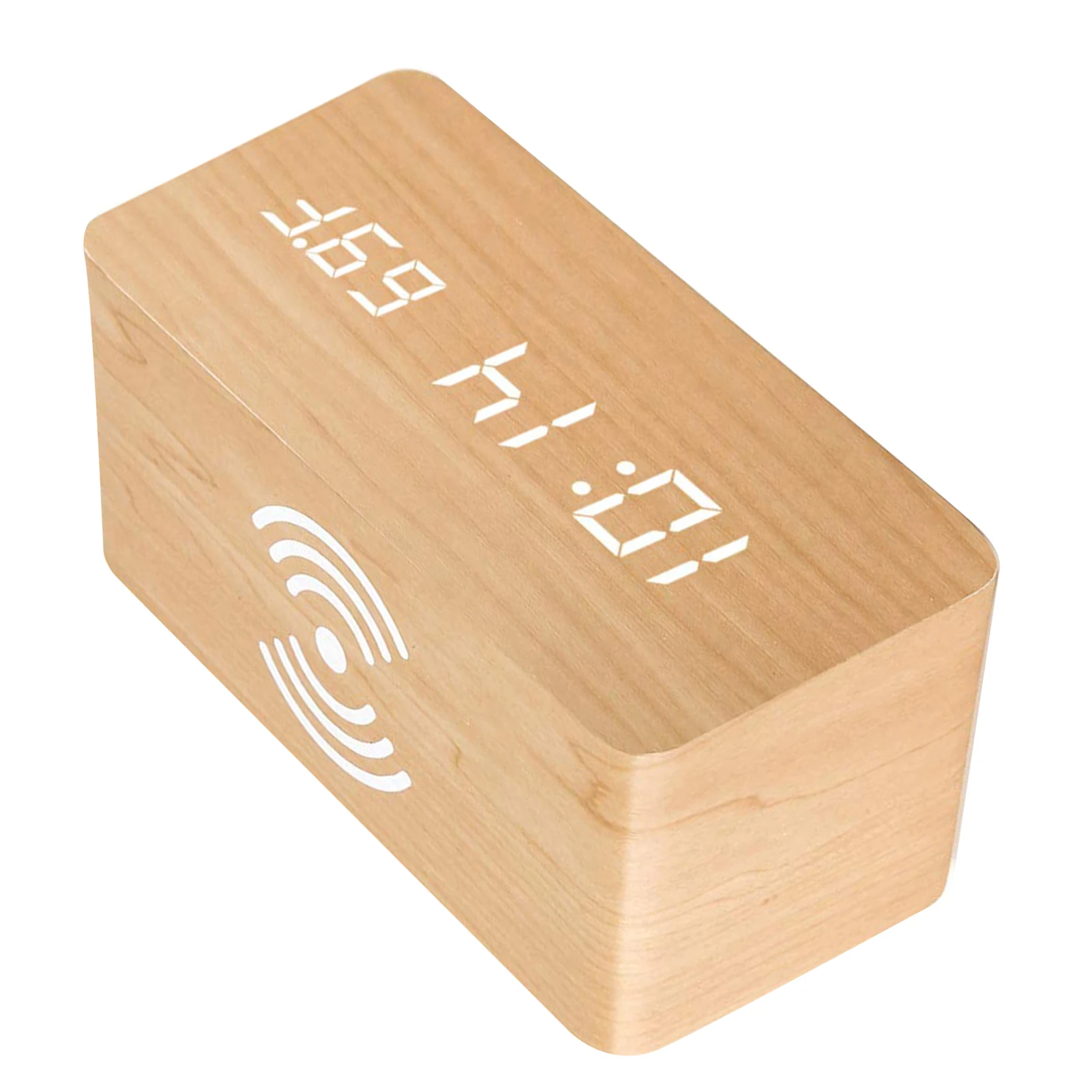 LED Desk Alarm Clock Digital Alarm Clock with Wireless  LED Desk Alarm Clock Temperature Display