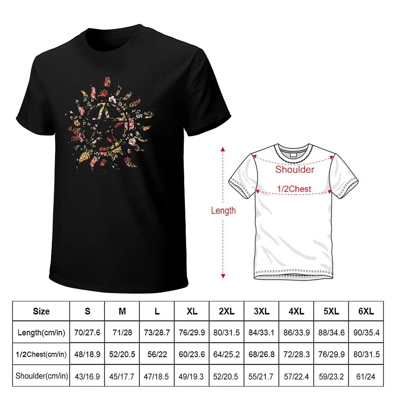 Floral Anti-Possession Symbol T-Shirt shirts graphic custom shirt shirts men graphic