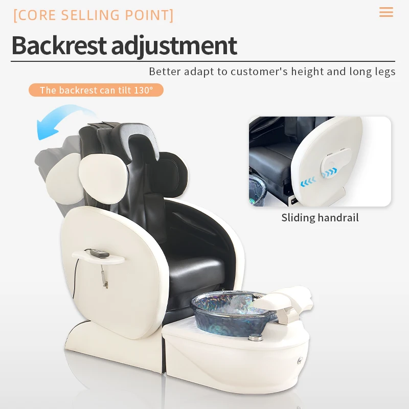 Pedicure Sofa Chair Comfortable Foot Spa Chair For Nail Salon And Beauty Spa