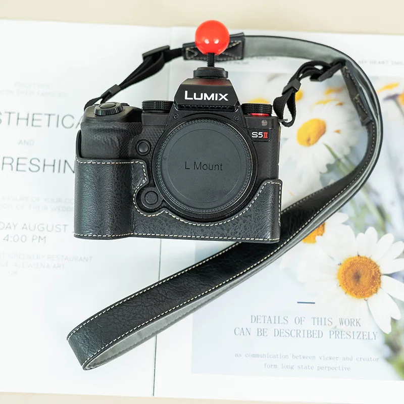 For Lumix S5M2 Protective Sleeve ZV1 Camera Cover Base S5II Generation Camera Bag PULeather Case