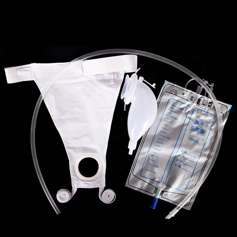 3 Types Urine Bag Silicone Urine Funnel Pee Holder Collector With Catheter For Old Men Feminine Hygiene Reusable Male Urinal Bag