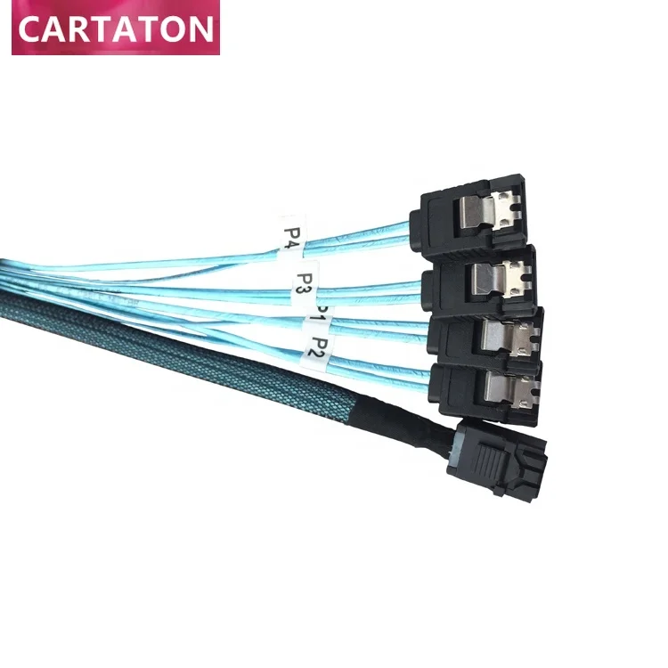 

Internal HD Mini SAS (SFF-8643 Host) to 4X SATA (Target) breakout Cable