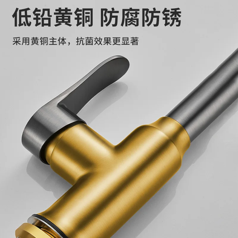 سحب للخارج، مطبخ، ساخن وبارد، صنبور، حوض، حوض، منزلي، ستانلس ستيل، مقاوم للرذاذ