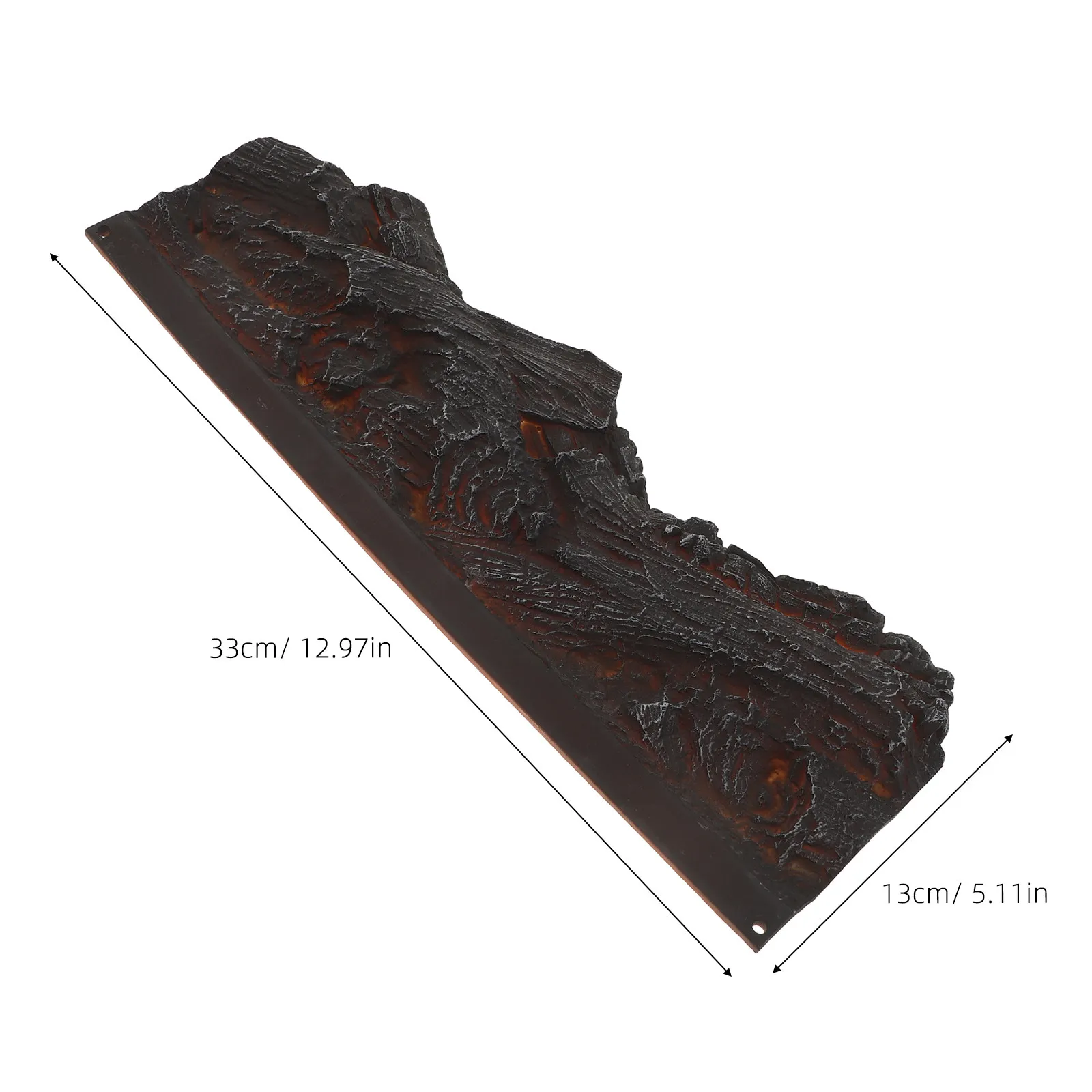 Faux Charred Fireplace Logs Resin Rustic Wood Log Decor Indoor Fireplace Mantel Display Decorative Home Accent