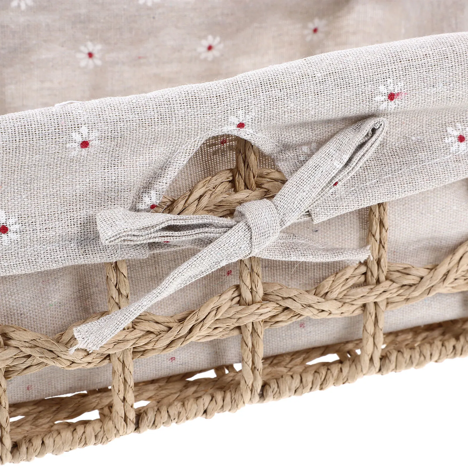 

Natural Grass Woven Storage Basket Desktop Organizer Decorative Storage Box Multifunctional Sundries Organizer for Daily Use