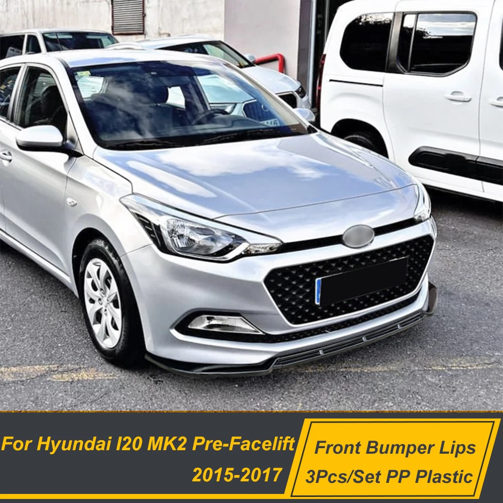 

For Hyundai I20 MK2 Pre-facelift 2015-2017 Front Bumper Lip Chin Spoiler Splitter Diffuser Bodykit Protective Cover Accessories