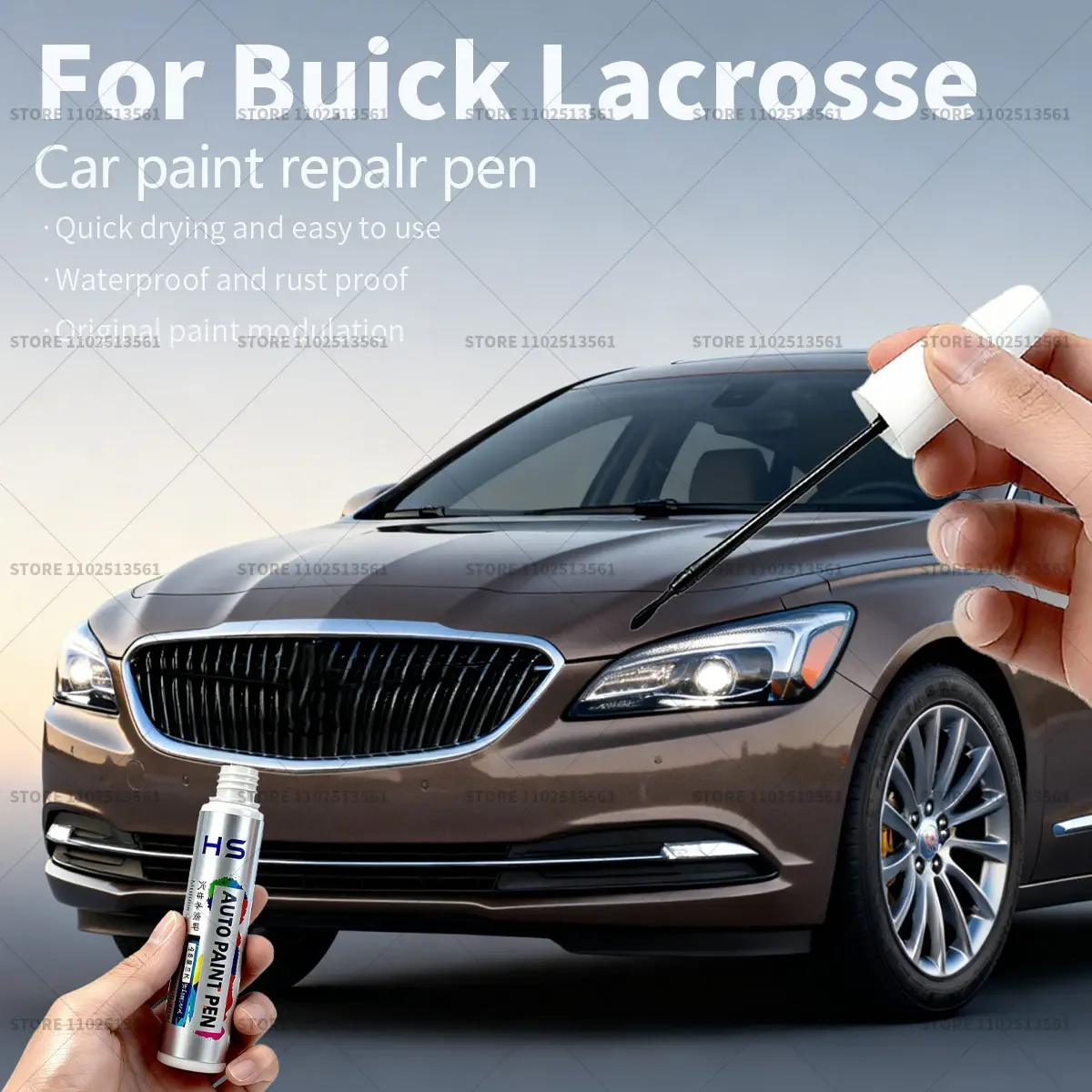 

Ручка для ремонта автомобильной краски, средство для удаления царапин, сделай сам, автоаксессуары для Buick Lacrosse, белый, коричневый, 105 В, черный GB8, красный G4Q, золото
