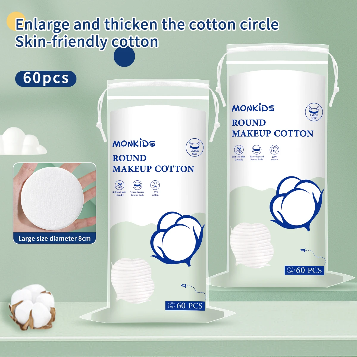 60/120/180 Pcs of Makeup Remover Towel, An Ideal Tool for Cleaning and Removing Makeup from Thickened Face.