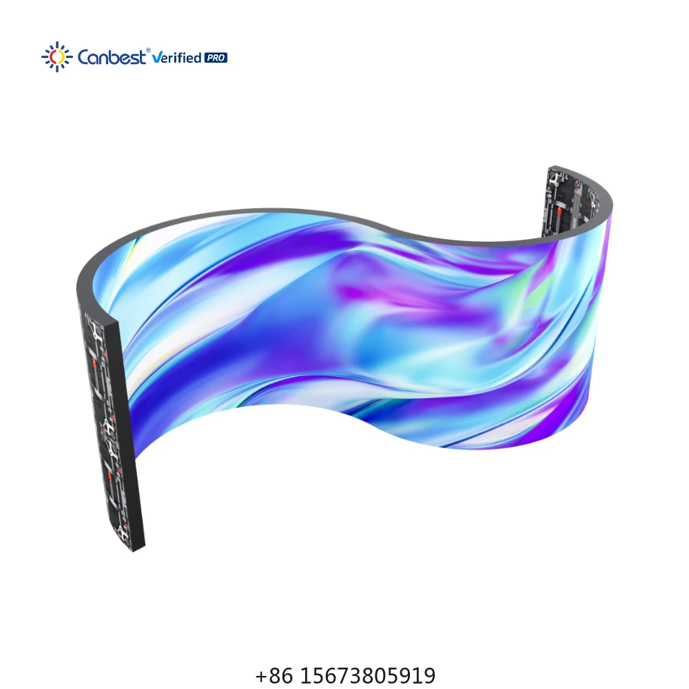

Canbest MSC 7680hz P1.9 P2.6 Flexible Indoor Curved Rental LED Screen Circular Video Wall Display Installation for Magic Stage