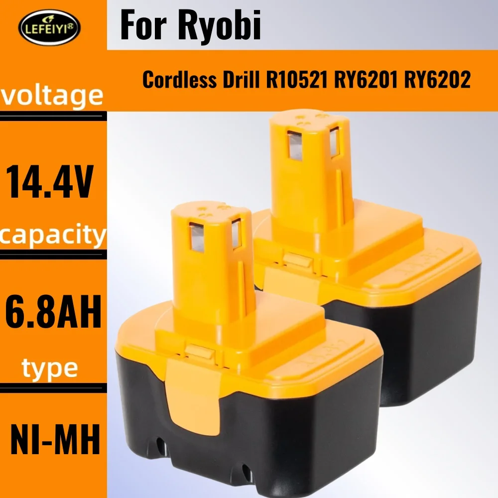 

For Ryobi 14.4V 4800 NI-MH Batterie Replacement battery for Cordless Drill R10521 RY6201 RY6202 130224010 130224