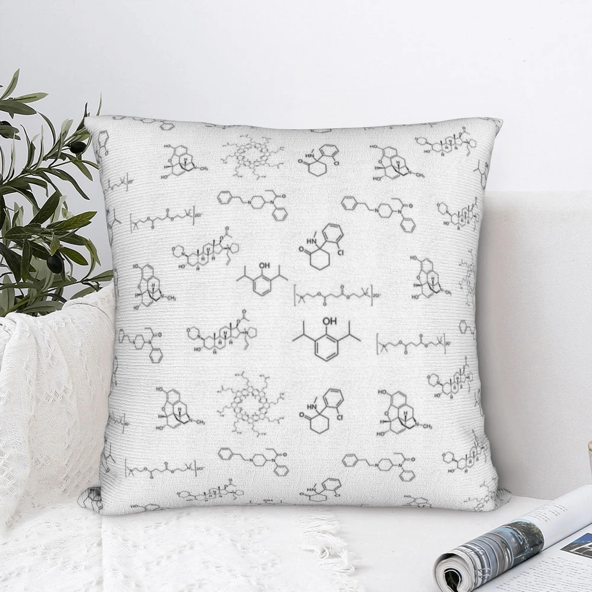 Anesthesia Anesthesiology Structure Medical Pillowcase Print Polyester Cushion Cover Decor Anesthetist Throw Pillow Case Cover