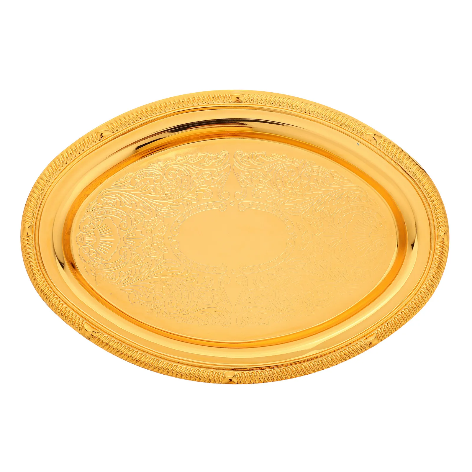 

Oval Jewelry Tray European Design Decorative Serving Dish for Jewelry Perfume Makeup Toiletries Desserts Fruit Holiday Party
