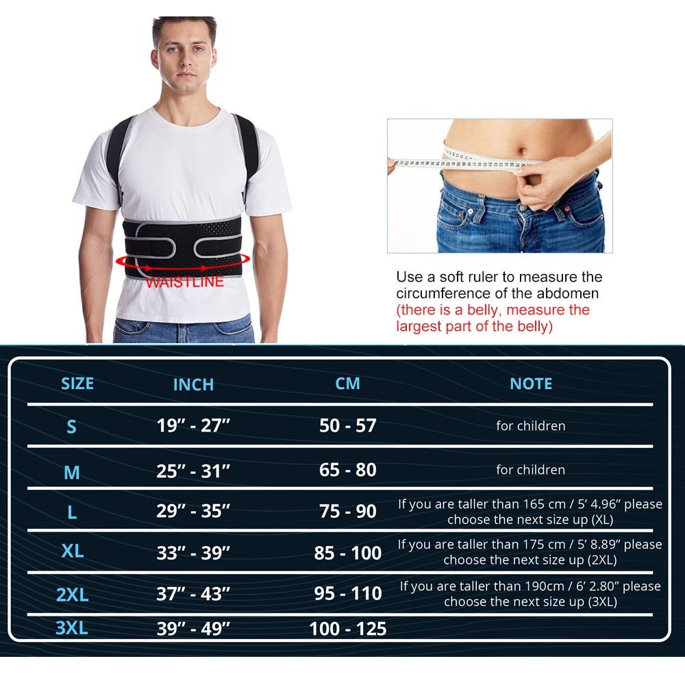 Full Back Posture Corrector Shoulder Support Belt Upper and Lower Back Pain Relief Improve Spine Clavicle Brace Posture Vest