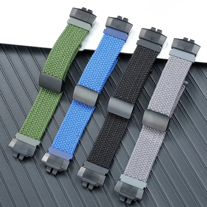 GBD-200 تعديل حزام (استيك) ساعة محول ل كاسيو G-shock GBD200 النايلون المطاط حزام ساعة اليد الفولاذ المقاوم للصدأ سوار موصل 22 مللي متر