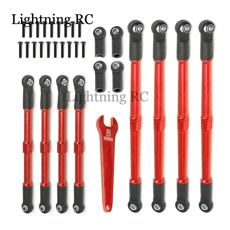 8pcs Metal Push Rod Toe links Turnbuckle 5319X 5338R for 1/10 Traxxas Summit Revo 3.3 RC Car Upgrade Parts Accessories