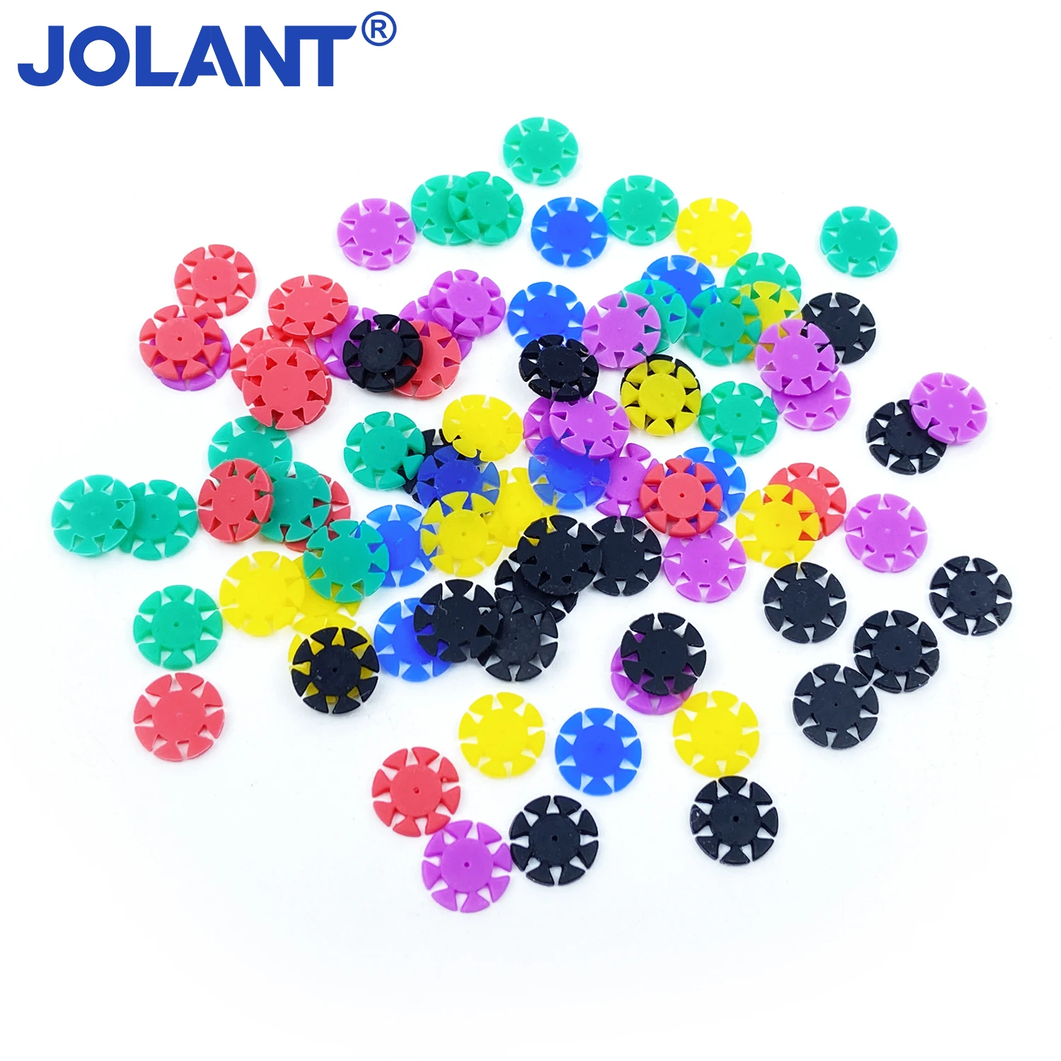 

JOLANT 100pcs/Bag Dental Root Canal File Marking Circle Ring Disinfection Silicone Counting Stopper