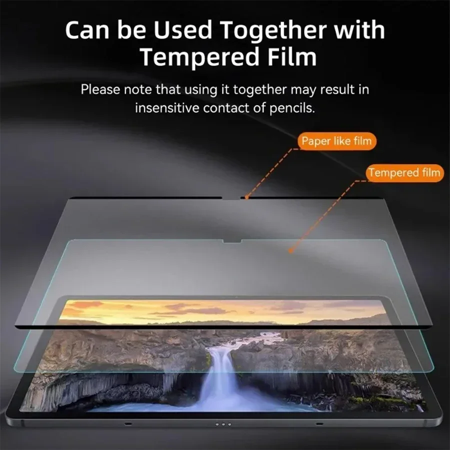 2Pcs Magnetic Like Paper Screen Protector For Xiaomi Redmi Pad Pro 12.1'',For Xiaomi Poco Pad 12.1'' Reusable Screen Protective