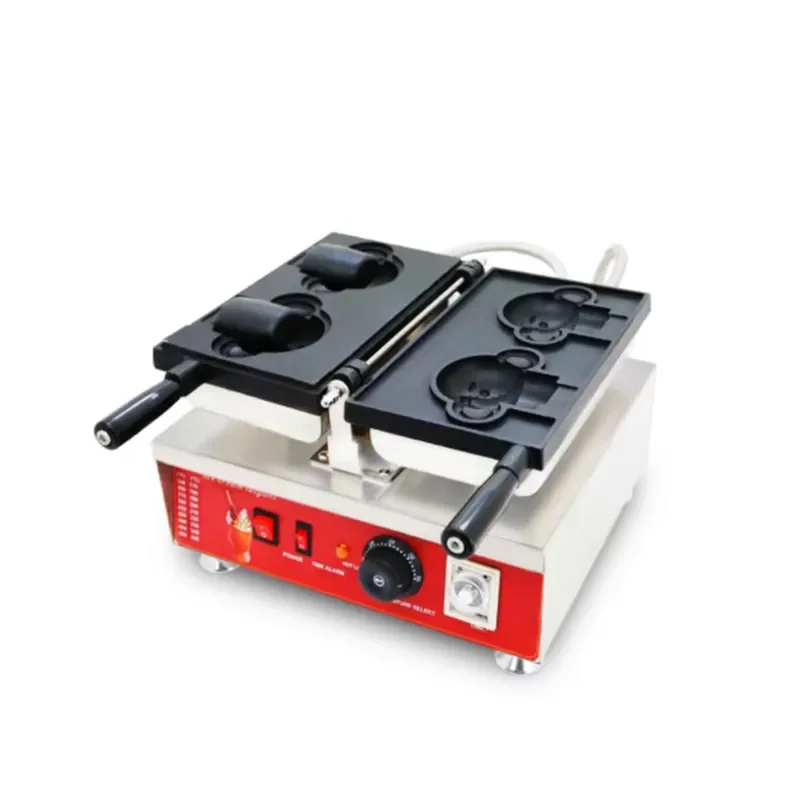 Little Bear Open Mouth Waffle Maker Ice Cream Cone Maker Mini Taiyaki Machine for Snacks