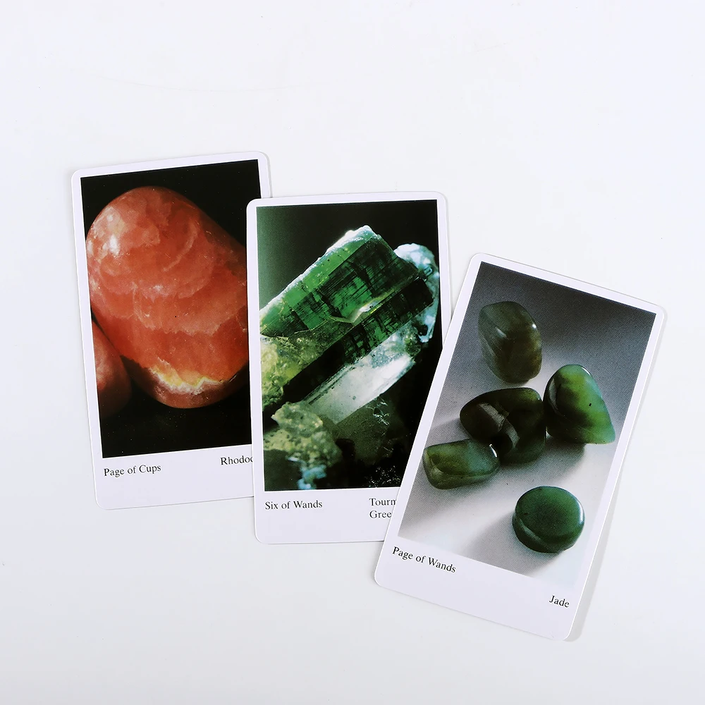 10,3*6cm - De Tarot van edelstenen en kristallen 78 stuks Vintage 1996 Tarot Deck