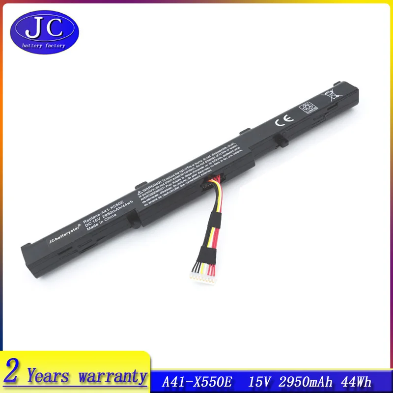 

JC Новинка A41-X550E 2950mAh Аккумулятор для ноутбука ASUS X450 X450E X450J X450JF X751M X751MA X751L X750JA A450J A450JF A450E F450C