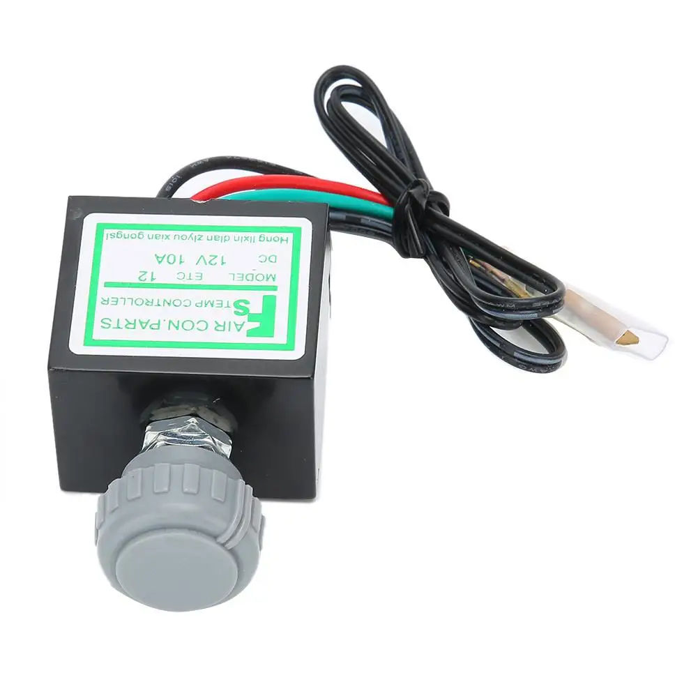 

Universal 12V/24V 10A Car A/C Thermostat Temperature Control Switch - Durable ABS Auto Accessory