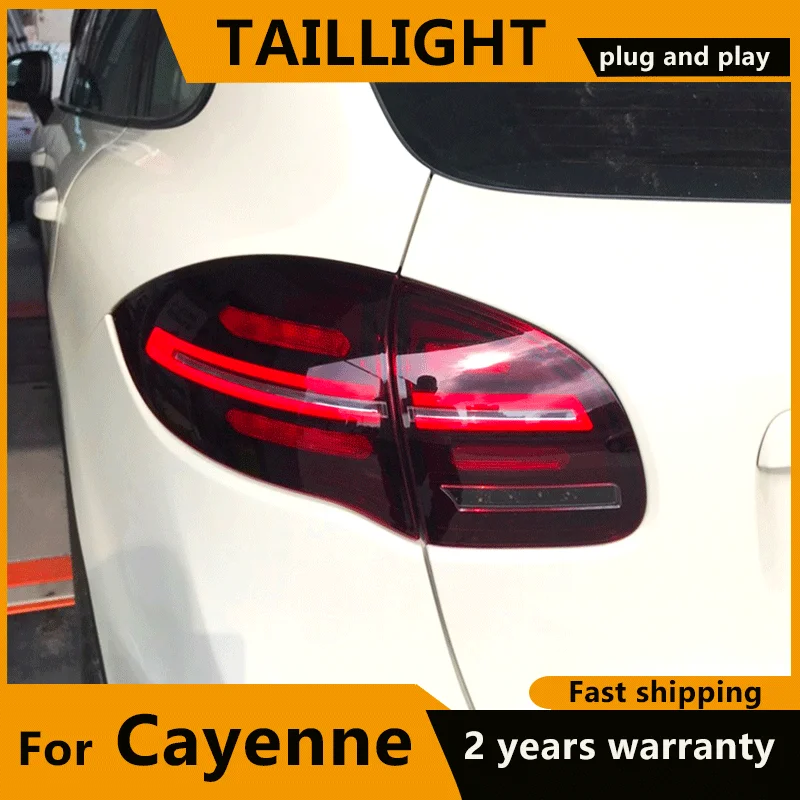 For Porsche Cayenne Tail Lights 2011 2012 2013 2014 Cayenne LED Tail Lamp DRL Dynamic Turn Signal Brake  Reverse LED fog light