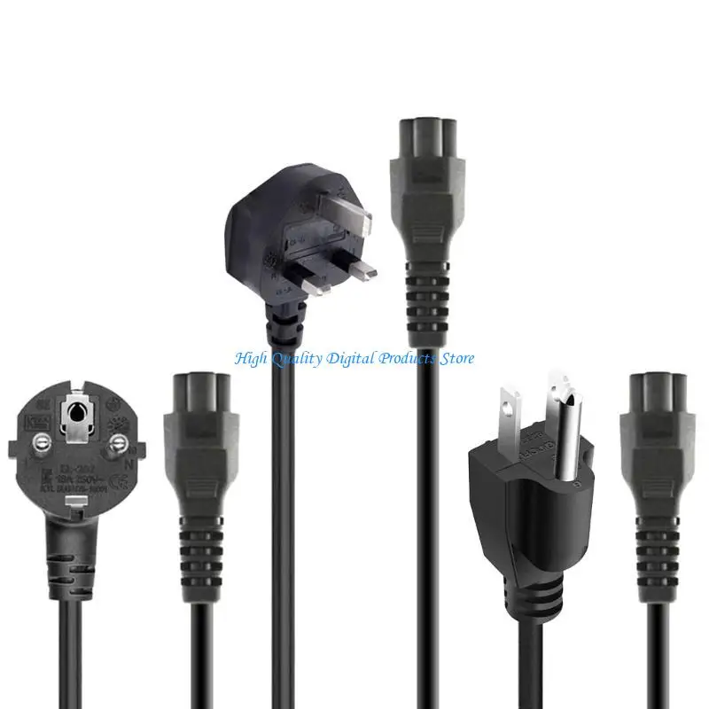 U2JE 1.2m 4ft Laptop Power Cord for Laptops Notebook with 3Pin Prong Plug Connector