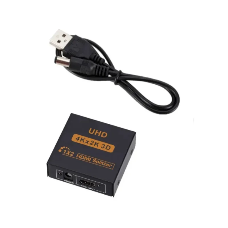 1 in 2 out 4K 2K Splitter UHD 3D HDMI-compatible Splitter HD 1X2 1080P Switch Split 1 in 2 out Switcher For HDTV DVD PS3/4 Xbox