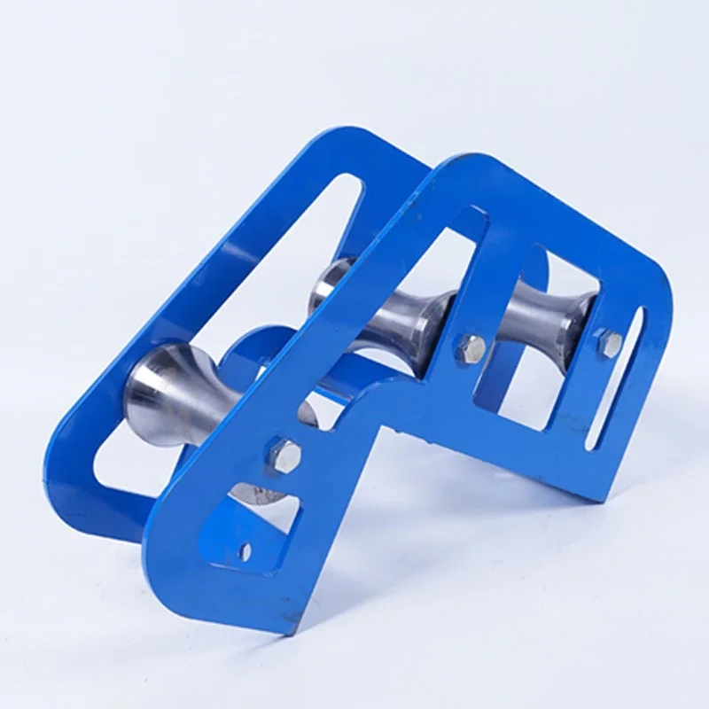 Cable laying pulley, power thickened steel wheel, wellhead C-type pipe opening, cable tray corner cable laying ground pulley